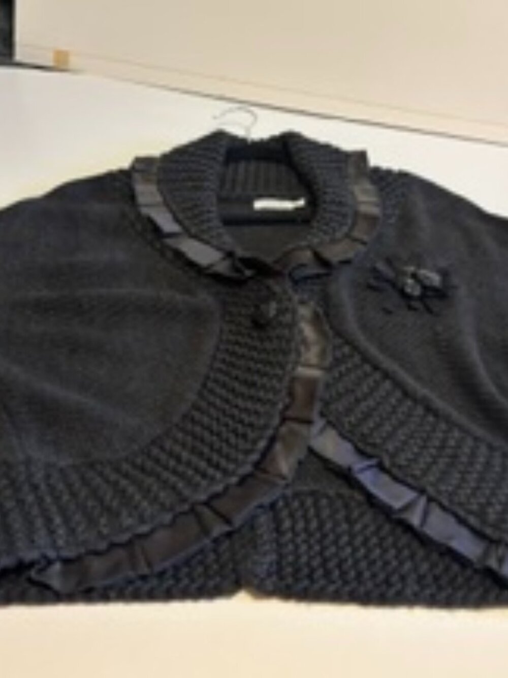 Laura Women black glam sweater jacket glam sz L
